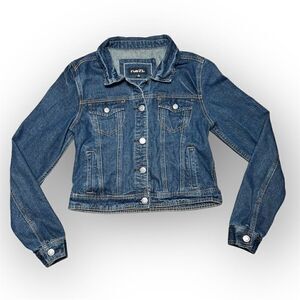 Rue21, Button Front Contrast Stitching Denim Jacket, Junior’s Large